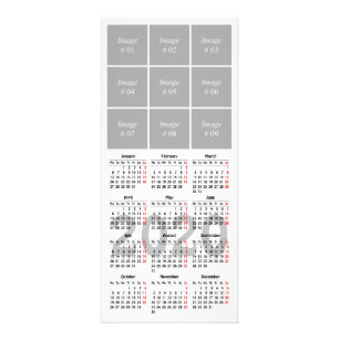 Creëer uw eigen kalender voor 2020 reclamekaart