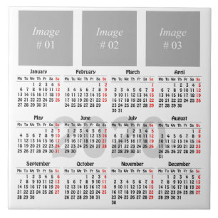 Creëer uw eigen kalender voor 2020 tegeltje