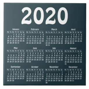 Creëer uw eigen kalender voor 2020 tegeltje