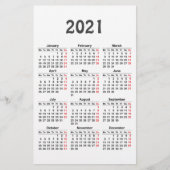 Creëer uw eigen kalender voor 2021 flyer (Voorkant)