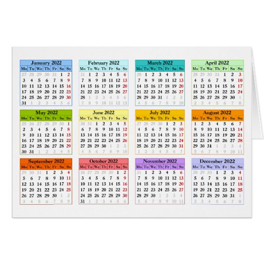 Creëer uw eigen kalender voor 2022 (Voorkant Horizontaal)