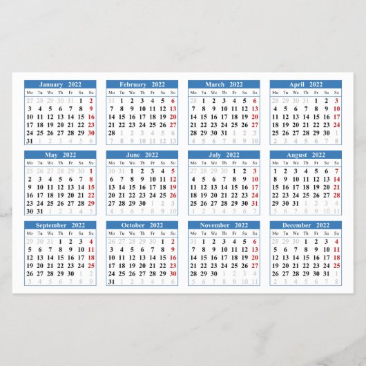 Creëer uw eigen kalender voor 2022 flyer (Achterkant)