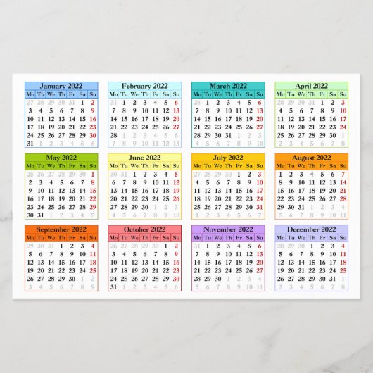 Creëer uw eigen kalender voor 2022 flyer (Achterkant)