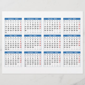 Creëer uw eigen kalender voor 2022 flyer