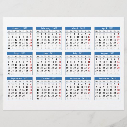 Creëer uw eigen kalender voor 2022 flyer (Voorkant)