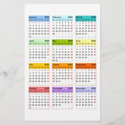 Creëer uw eigen kalender voor 2022 flyer (Achterkant)