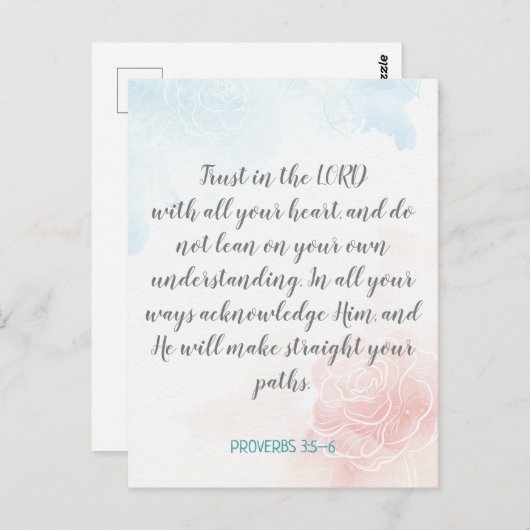 Creëer Uw eigen kalligrafie Bijbeltekst Verse teks Briefkaart (Voorkant / Achterkant)