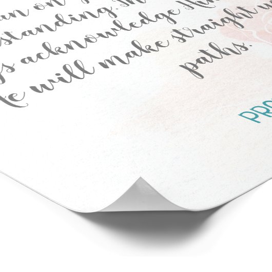 Creëer Uw eigen kalligrafie Bijbeltekst Verse teks Poster (Hoek)