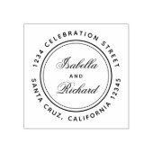 Creëer Uw eigen kalligrafie bruiloft retour adres Rubberstempel (Afrduk)