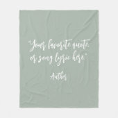 Creëer uw eigen kalligrafie citaat fleece deken (Voorkant)