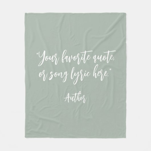 Creëer uw eigen kalligrafie citaat fleece deken (Voorkant)