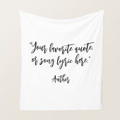 Creëer uw eigen kalligrafie citaat fleece deken