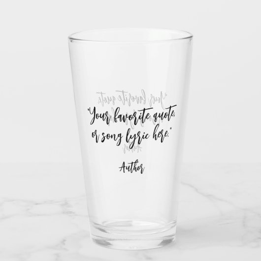 Creëer uw eigen kalligrafie citaat glas (Achterkant)