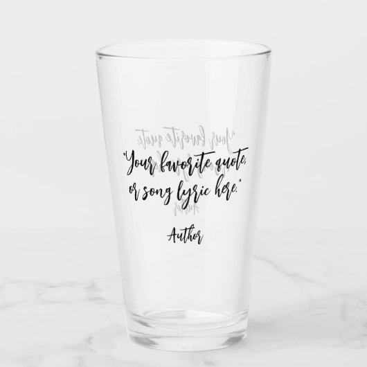 Creëer uw eigen kalligrafie citaat glas (Voorkant)