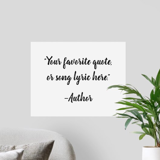 Creëer uw eigen kalligrafie citaat poster