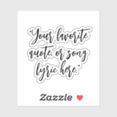 Creëer uw eigen kalligrafie citaat sticker (Vel)