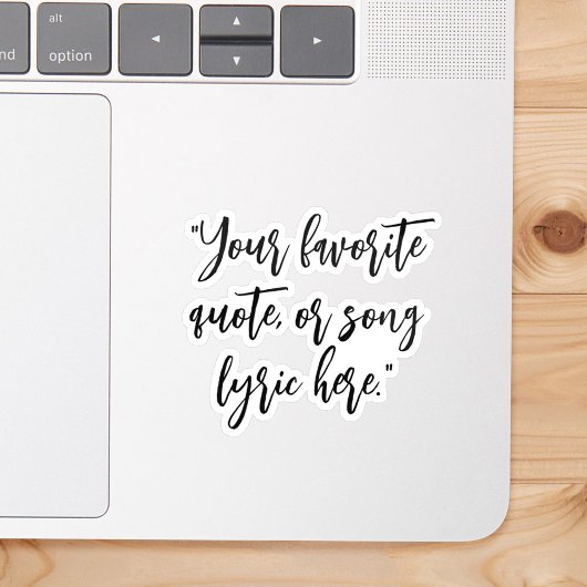 Creëer uw eigen kalligrafie citaat sticker