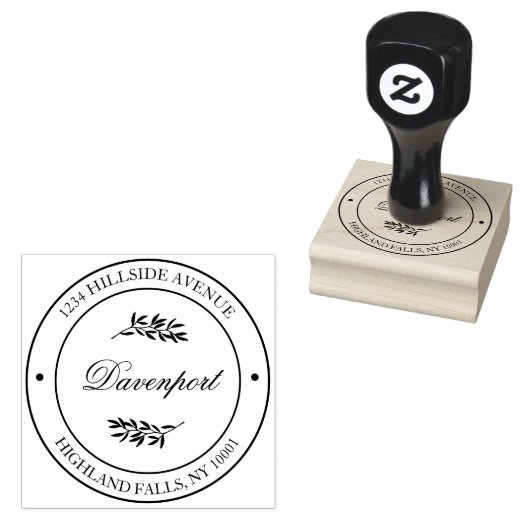 Creëer Uw eigen kalligrafie retouradres Rubberstempel (Gestempeld)