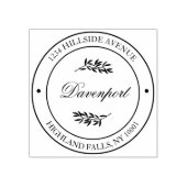 Creëer Uw eigen kalligrafie retouradres Rubberstempel (Afrduk)