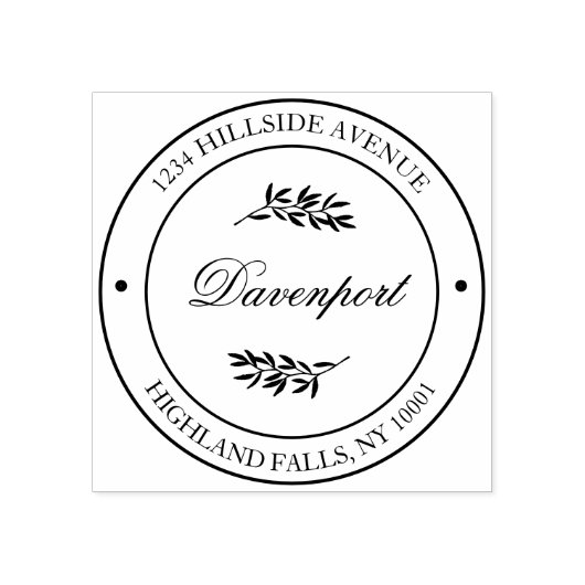 Creëer Uw eigen kalligrafie retouradres Rubberstempel (Afrduk)