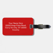 Creëer uw eigen kalm bewaren en op maat uitvoeren bagagelabel (Achterkant horizontaal)