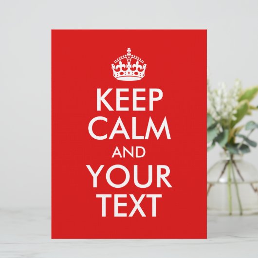 Creëer Uw eigen kalm en Jouw tekst houden Kaart (Staand voorkant)