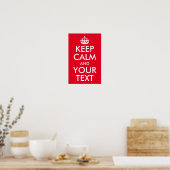 Creëer Uw eigen kalm en Jouw tekst houden Poster (Keuken)