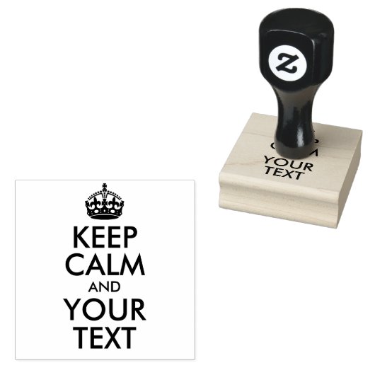 Creëer Uw eigen kalm en Jouw tekst houden Rubberstempel (Gestempeld)