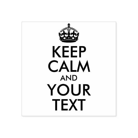 Creëer Uw eigen kalm en Jouw tekst houden Rubberstempel (Afrduk)