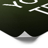 Creëer uw eigen "Kalm houden en doorgaan" (groen) Poster (Hoek)