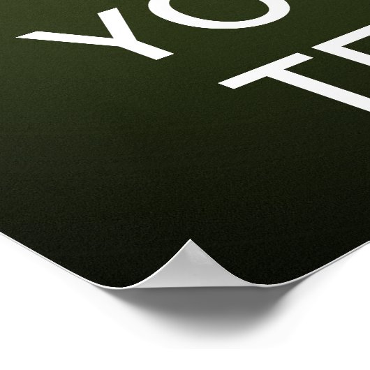 Creëer uw eigen "Kalm houden en doorgaan" (groen) Poster (Hoek)