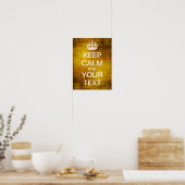 Creëer uw eigen kalm houden en doorgaan! (grunge g poster (Keuken)