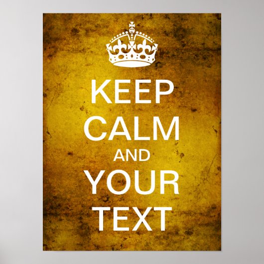 Creëer uw eigen kalm houden en doorgaan! (grunge g poster (Voorkant)