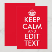 Creëer Uw Eigen Kalm houden en Tekst bewerken Notitiekaartje (Voorkant / Achterkant)