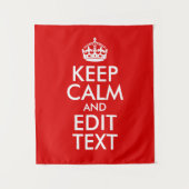 Creëer Uw Eigen Kalm houden en Tekst bewerken Wandkleed (Voorkant)