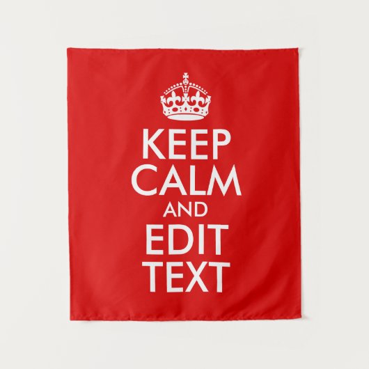 Creëer Uw Eigen Kalm houden en Tekst bewerken Wandkleed (Voorkant)