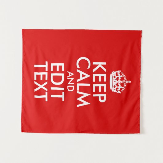 Creëer Uw Eigen Kalm houden en Tekst bewerken Wandkleed (Voorkant (horizontaal))