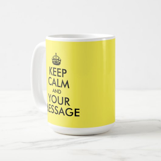 Creëer Uw eigen kalm houden en uw bericht Koffiemok (Voorkant links)