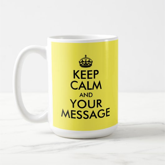 Creëer Uw eigen kalm houden en uw bericht Koffiemok (Links)