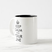 Creëer Uw eigen kalm houden en uw lijn Tweekleurige Koffiemok (Voorkant links)