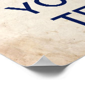 Creëer Uw eigen "Kalm houden" Poster (donkerblauw) (Hoek)