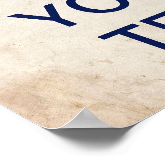 Creëer Uw eigen "Kalm houden" Poster (donkerblauw) (Hoek)