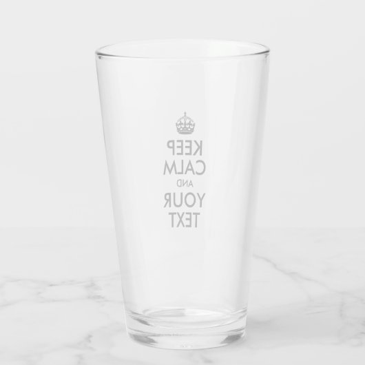 Creëer Uw eigen kalmte-tekst behouden Glas (Achterkant)