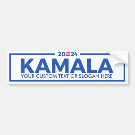 Creëer Uw eigen Kamala 2024 Bumpersticker (Voorkant)