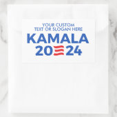 Creëer Uw eigen Kamala Harris 2024 Rechthoekige ST Rechthoekige Sticker (Tas)