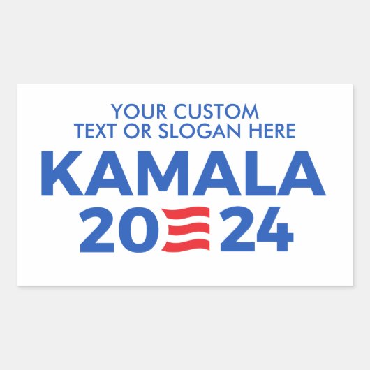 Creëer Uw eigen Kamala Harris 2024 Rechthoekige ST Rechthoekige Sticker (Voorkant)