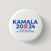 Creëer Uw eigen Kamala Harris 2024 Rechthoekige ST Ronde Button 3,2 Cm (Voorkant)