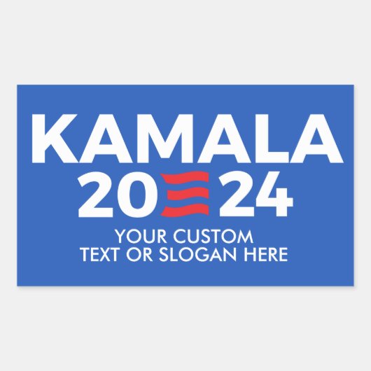 Creëer Uw Eigen Kamala Harris 2024 Rechthoekige Sticker (Voorkant)