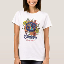 Creëer Uw eigen kanker Zodiac Flowers T-shirt