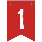 CREËER-UW-EIGEN KANTOOR - Aangepaste TEKST kerstmi Vlaggetjes (Eerste vlag)